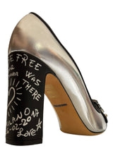 DOLCE&GABBANA METALLIC TOE PUMPS 39