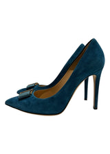 FERRAGAMO SUEDE VARA PUMPS 38
