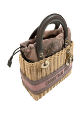 CHRISTIAN DIOR RATTAN MEDIUM LADY DIOR BAG