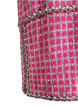 CHANEL TWEED PINK DRESS RUNWAY 42