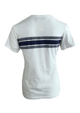 CHRISTIAN DIOR T-SHIRT WHITE NAVY BLUE COTTON JERSEY S