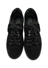 CHANEL BLACK MESH AND SUEDE SNEAKERS 38
