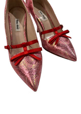MIU MIU PINK FUOCO PUMP 37.5