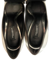 DOLCE&GABBANA METALLIC TOE PUMPS 39