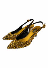 DOLCE&GABBANA CRYSTAL-EMBELLISHED SLINGBACK PUMPS 37.5