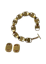 FERRAGAMO VINTAGE SET EARRINGS AND BRACELET
