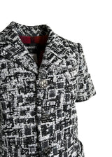 CHANEL BLACK WHITE TWEED SET