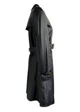 GUCCI LONG BLACK CALFSKIN JACKET 42