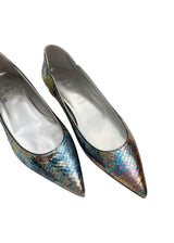 CHRISTIAN LOUBOUTIN METALLIC FLATS 37.5