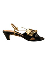 GUCCI DAPHNE BOW MID HEEL SANDALS 37