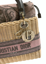 CHRISTIAN DIOR RATTAN MEDIUM LADY DIOR BAG