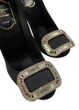 ROGER VIVIER LIMELIGHT BUCKLE SATIN PUMP 34.5