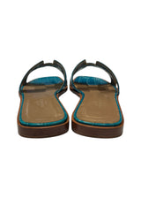 HERMES ALLIGATOR ORAN SANDALS 37.5
