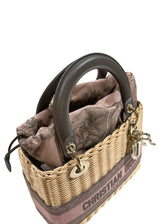 CHRISTIAN DIOR RATTAN MEDIUM LADY DIOR BAG