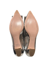 ROGER VIVIER SILVER LOAFER HEELS 38.5