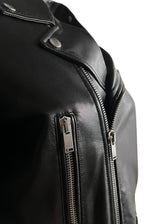 SAINT LAURENT BIKER LAMBSKIN JACKET 42