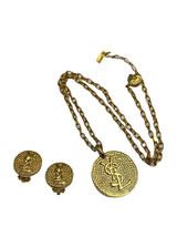 VINTAGE YSL SET EARRINGS AND NECKLACE