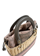 CHRISTIAN DIOR RATTAN MEDIUM LADY DIOR BAG