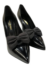 SAINT LAURENT PATENT LEATHER BOW PUMP 39