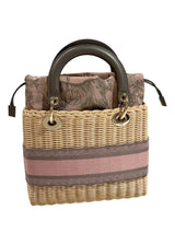 CHRISTIAN DIOR RATTAN MEDIUM LADY DIOR BAG