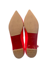 CHRISTIAN LOUBOUTIN MRS H PATENT ANKLE STRAP FLATS 37