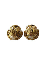 CHANEL VINTAGE TRIPLE CC PEARL EARRINGS