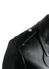 GUCCI LONG BLACK CALFSKIN JACKET 42