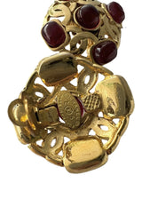 CHANEL RED GRIPOIX VINTAGE EARRINGS