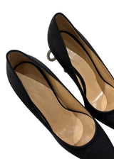 MACH & MACH DOUBLE BOW CRYSTAL SATIN PUMP 39