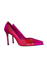 JIMMY CHOO CASS SATIN AND PVC PUMPS 37