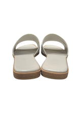 HERMES WHITE LEATHER VILLA SANDALS 36