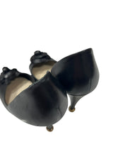 CHANEL BLACK CAMELLIA PUMPS 37