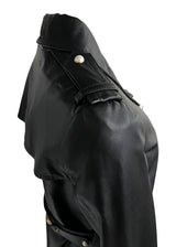 GUCCI LONG BLACK CALFSKIN JACKET 42