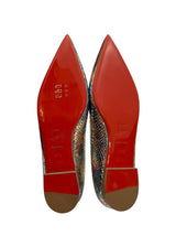 CHRISTIAN LOUBOUTIN METALLIC FLATS 37.5