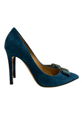 FERRAGAMO SUEDE VARA PUMPS 38