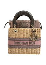 CHRISTIAN DIOR RATTAN MEDIUM LADY DIOR BAG