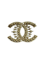 CHANEL CC RHINESTONE BROOCH