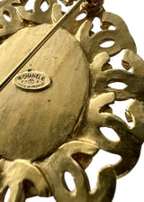 CHANEL VINTAGE CC RESIN BROOCH