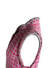 CHANEL TWEED PINK DRESS RUNWAY 42