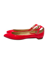 CHRISTIAN LOUBOUTIN MRS H PATENT ANKLE STRAP FLATS 37