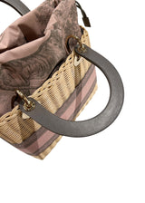 CHRISTIAN DIOR RATTAN MEDIUM LADY DIOR BAG
