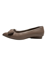FERRAGAMO BOW LEATHER FLATS 38