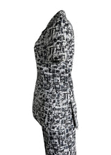 CHANEL BLACK WHITE TWEED SET