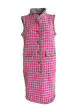 CHANEL TWEED PINK DRESS RUNWAY 42