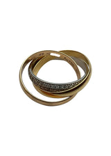 CARTIER TRINITY SMALL HALF-PAVED RING 49