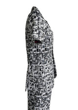 CHANEL BLACK WHITE TWEED SET