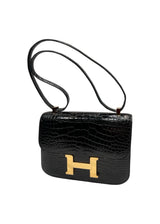 HERMES CONSTANCE 23 CROCODILE NOIR