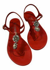 CHANEL RED SANDALS 36