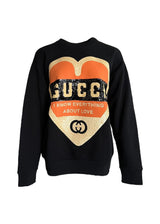 GUCCI HEART BLACK SWEATER S