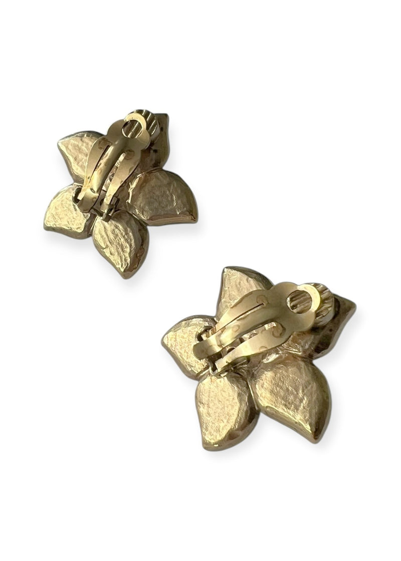 CHANEL GRIPOIX FLOWER EARRINGS